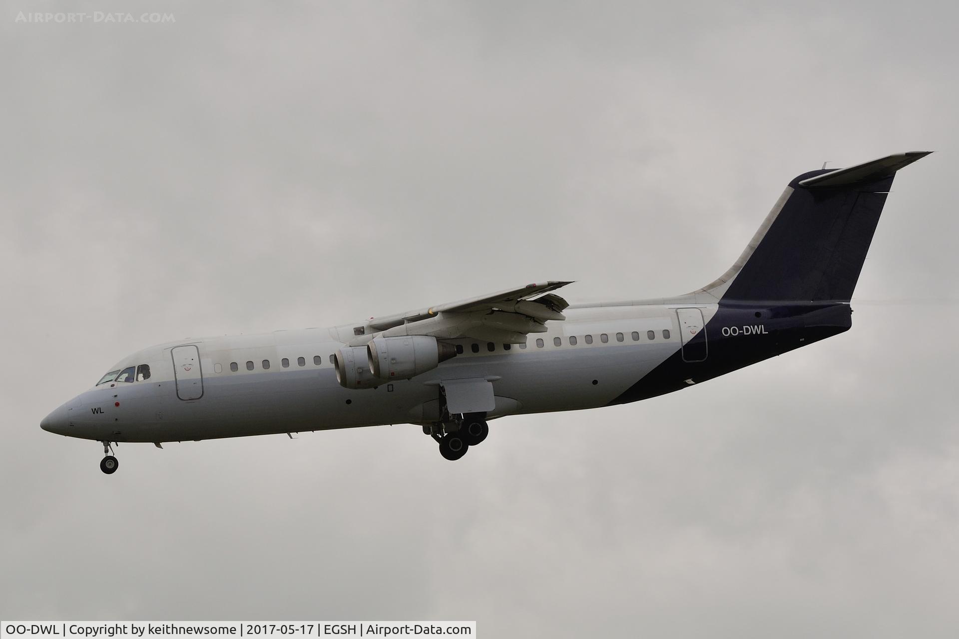 OO-DWL, 1999 British Aerospace Avro 146-RJ100 C/N E3361, Arriving with unknown future.