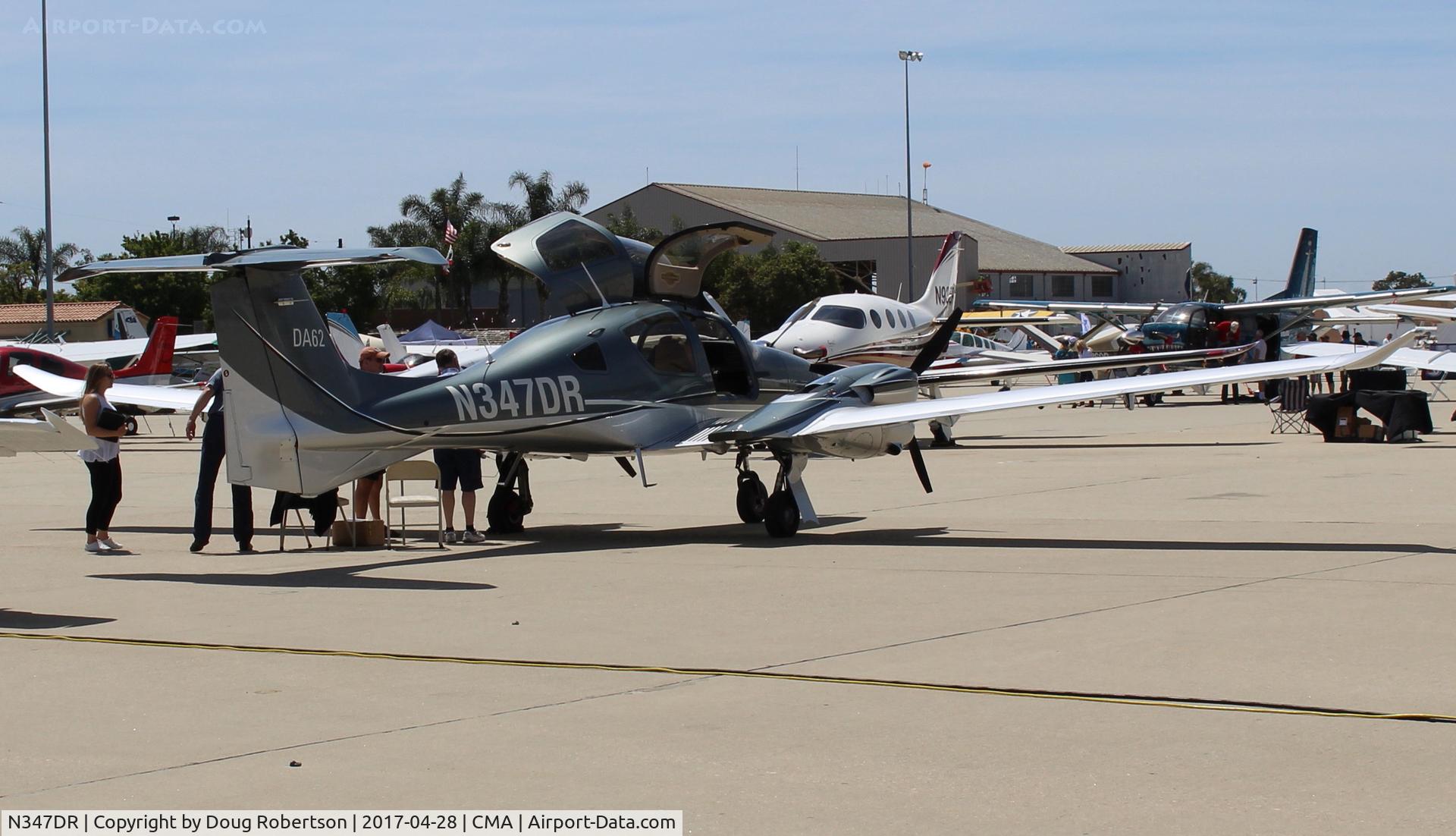 N347DR, 2016 Diamond DA-62 C/N 62.020, 2016 Diamond Aircraft Industries GMBH DA62, two Austro E4 (AE300) Diesels 180 Hp each, at AOPA FLY-IN