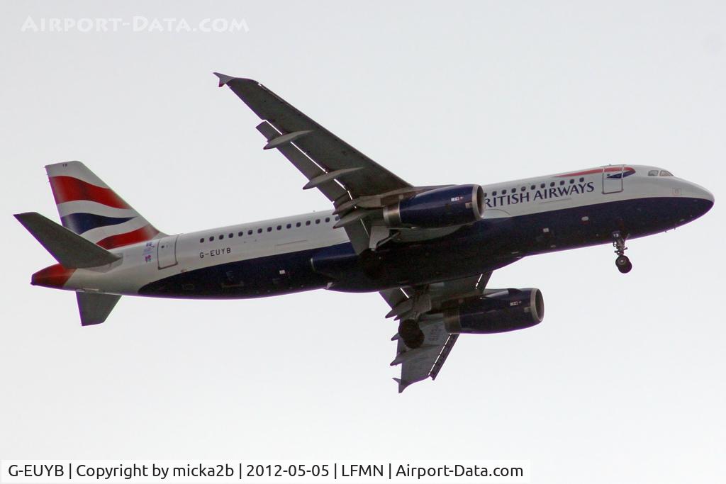 G-EUYB, 2008 Airbus A320-232 C/N 3703, Landing