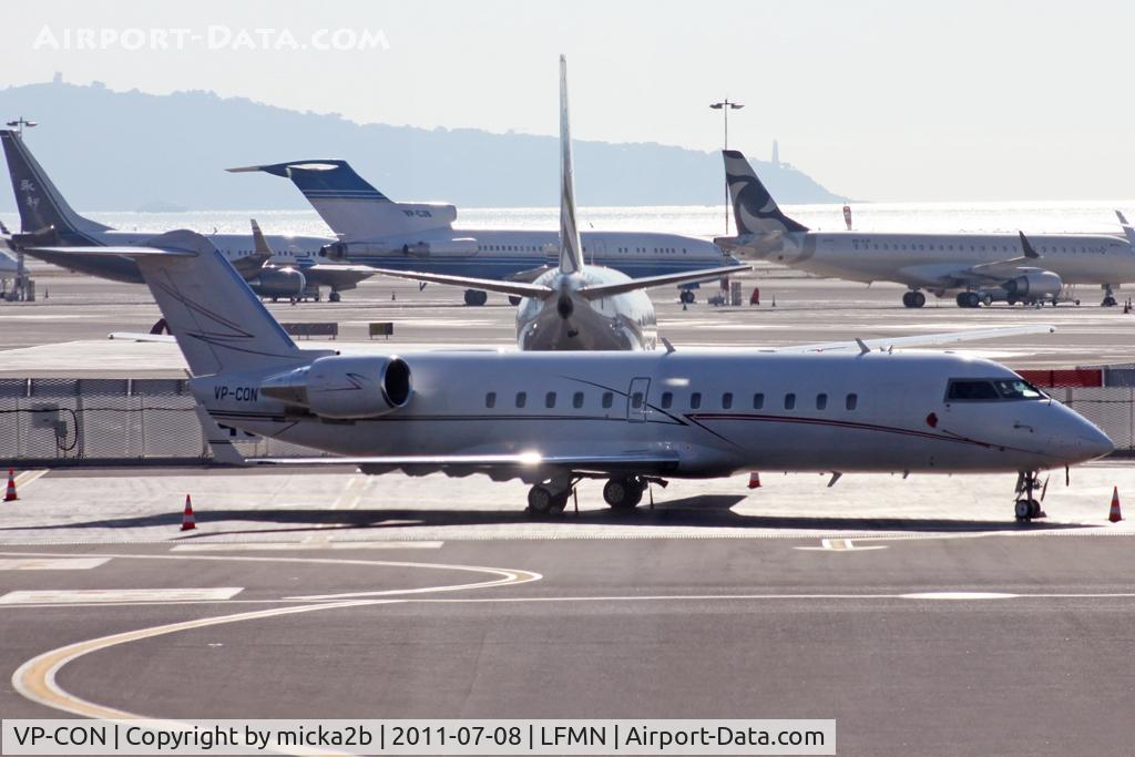 VP-CON, 2008 Bombardier Challenger 850 (CL-600-2B19) C/N 8083, Parked