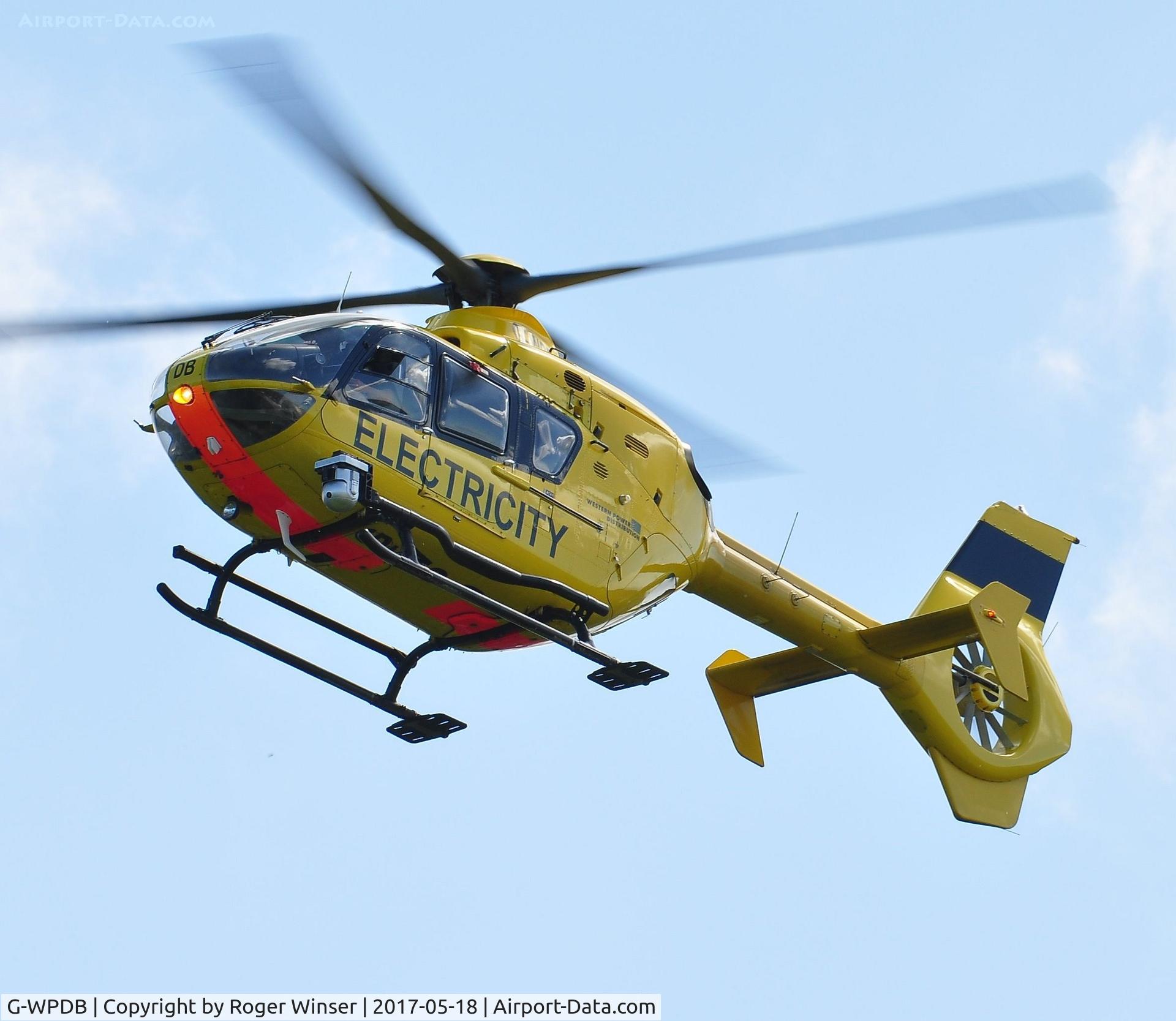 G-WPDB, 1999 Eurocopter EC-135P-1 C/N 0112, Off airport. Western Power Distribution helicopter operating in the Swansea West area, Wales, UK.