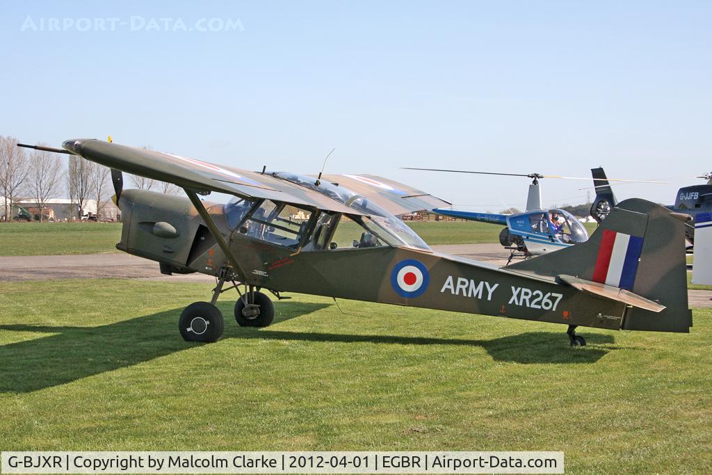 G-BJXR, 1962 Auster AOP.9 C/N 184, Auster AOP9 at Breighton Airfield's April Fools Fly-In. April 1st 2012.