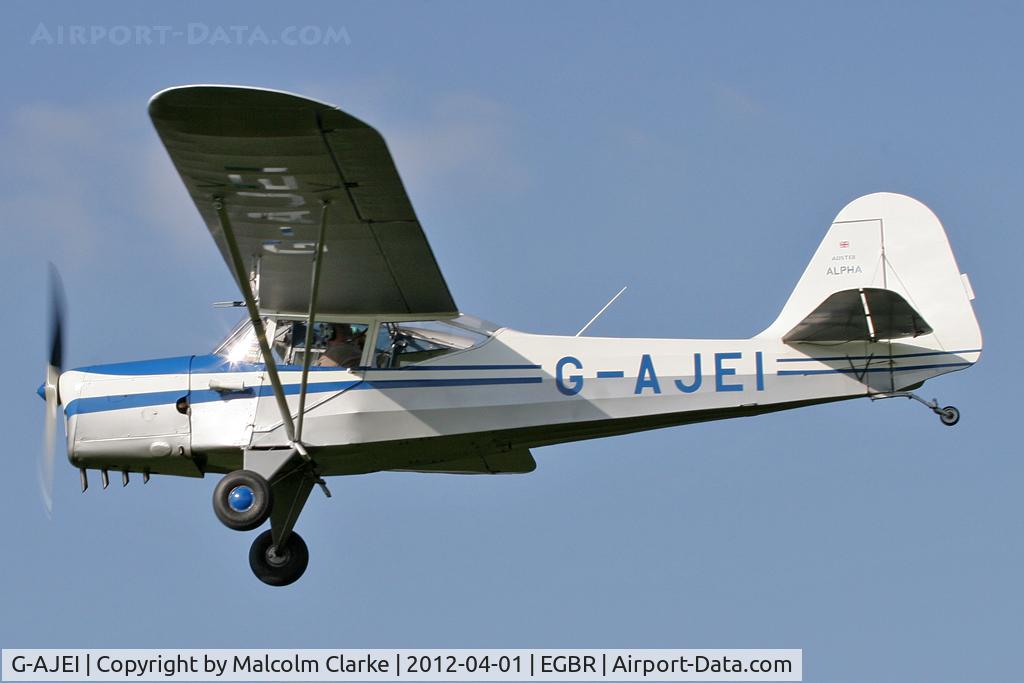 G-AJEI, 1946 Auster J-1N Alpha C/N 2313, Auster J-1N Alpha at Breighton Airfield's April Fools Fly-In. April 1st 2012.