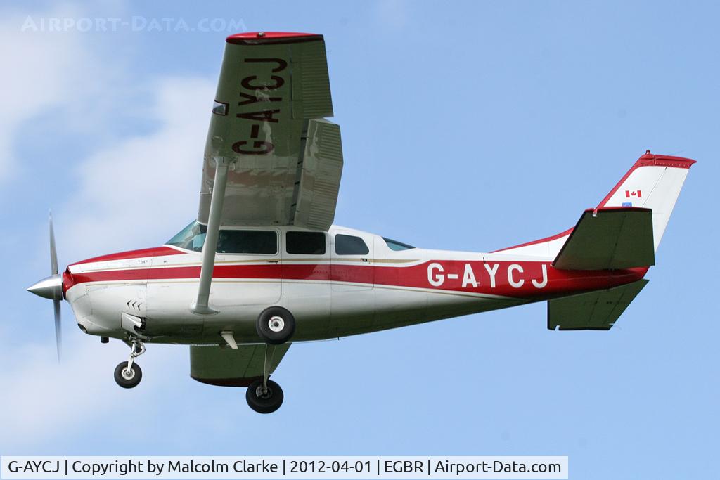 G-AYCJ, 1968 Cessna TP206D Turbo Super Skylane C/N T206-0552, Cessna TP206D Turbo Super Skylane at Breighton Airfield's April Fools Fly-In. April 1st 2012.