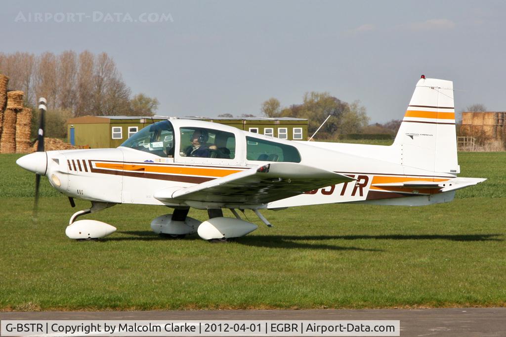 G-BSTR, 1974 Grumman American AA-5 Traveler C/N AA5-0688, Grumman American AA-5 Traveler at Breighton Airfield's April Fools Fly-In. April 1st 2012.
