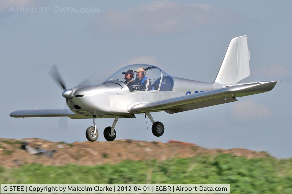 G-STEE, 2011 Aerotechnik EV-97 Eurostar C/N PFA 315-15037, Aerotechnik EV-97 Eurostar at Breighton Airfield's April Fools Fly-In. April 1st 2012.