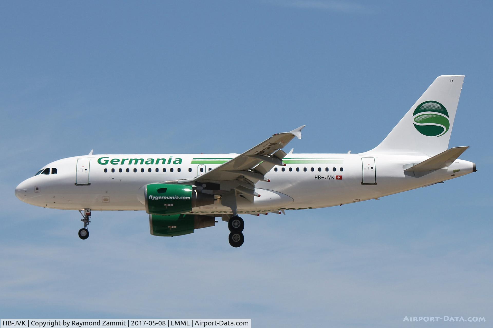 HB-JVK, 2003 Airbus A319-112 C/N 1886, A319 HB-JVK in Germania colours.
