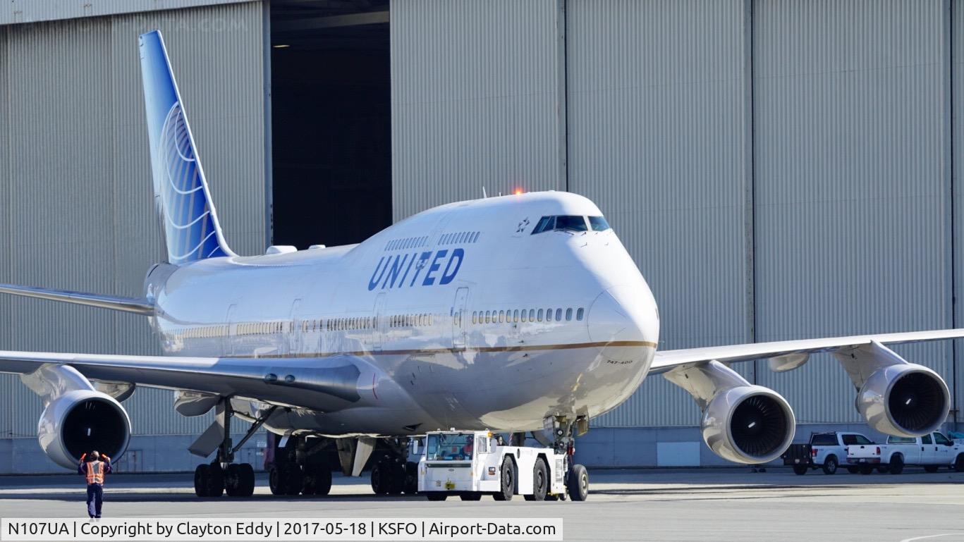 N107UA, 1998 Boeing 747-422 C/N 26900, SFO 2017