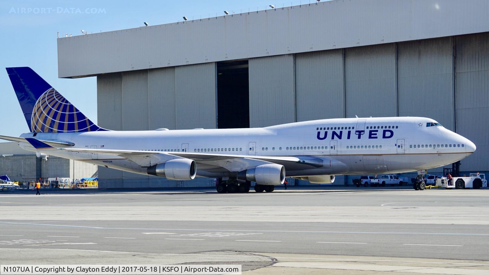 N107UA, 1998 Boeing 747-422 C/N 26900, SFO 2017