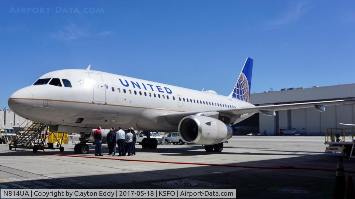 N814UA, 1998 Airbus A319-131 C/N 862, SFO 2017
