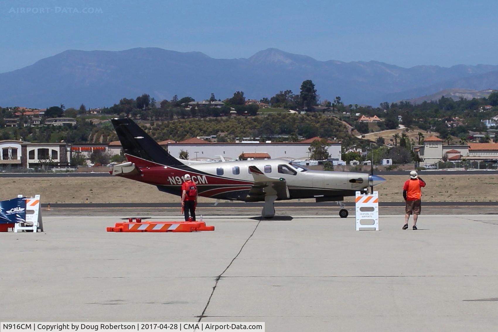 N916CM, 2015 Socata TBM-700 C/N 1080, 2015 SOCATA TBM700, one P&W(C)PT6A-66D Turboprop, 7 seats, taxi, at AOPA FLY-IN