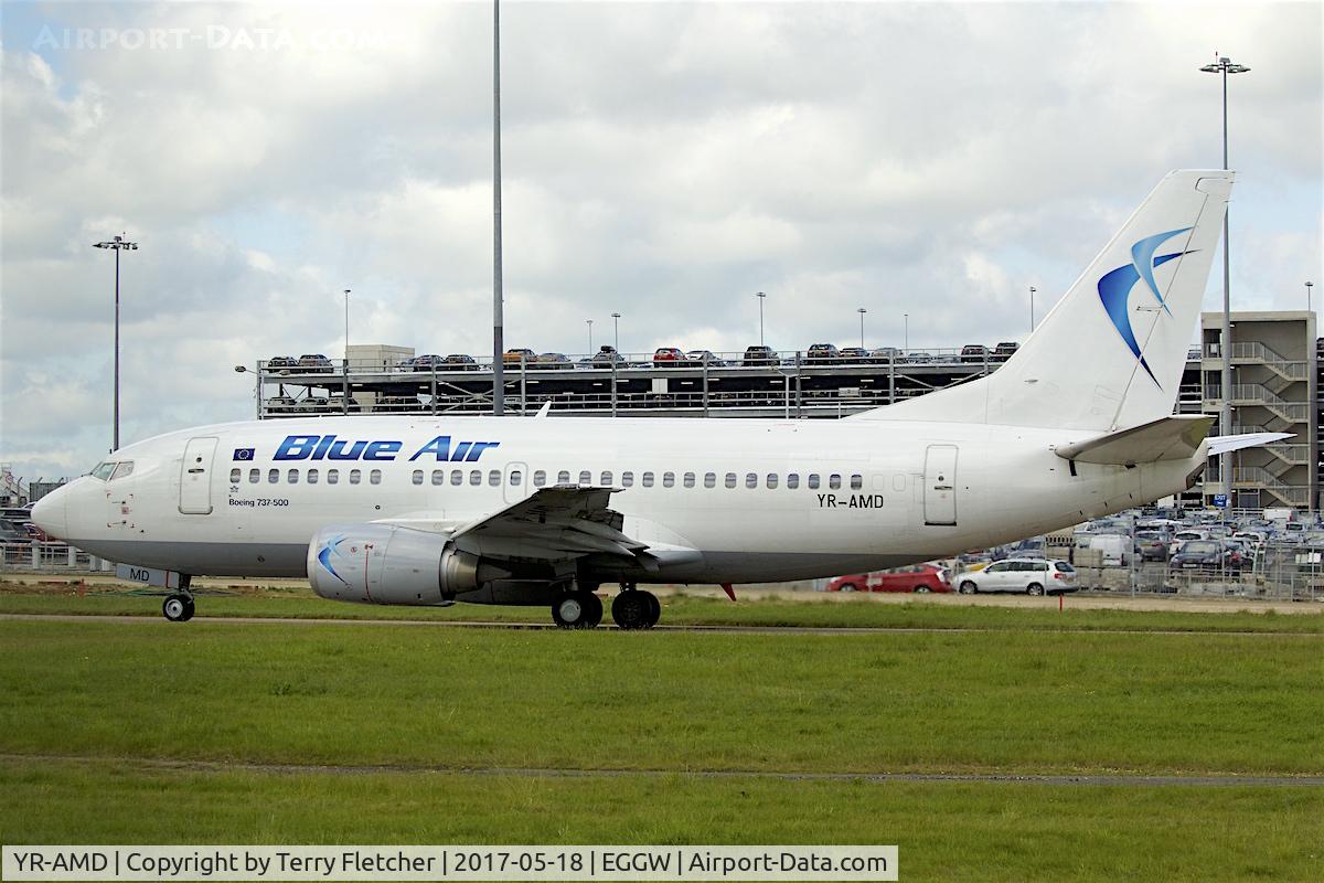 YR-AMD, 1991 Boeing 737-530 C/N 25271, At Luton Airport with Blue Air