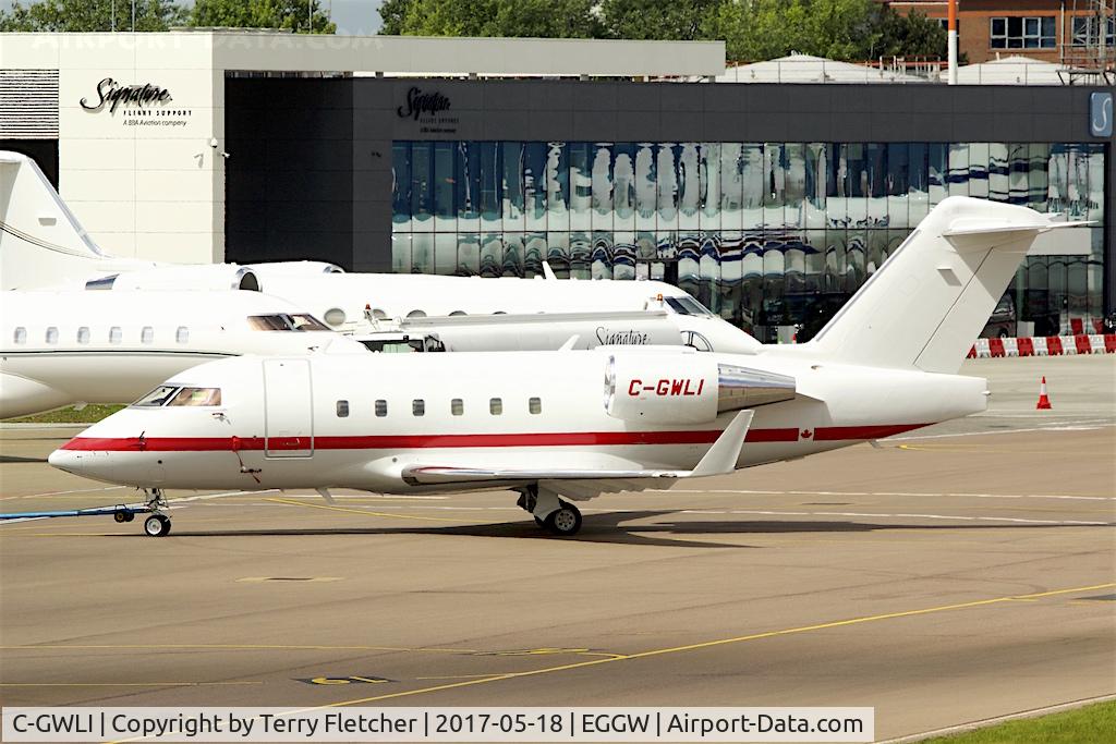 C-GWLI, 1996 Canadair Challenger 604 (CL-600-2B16) C/N 5310, At Luton Airport