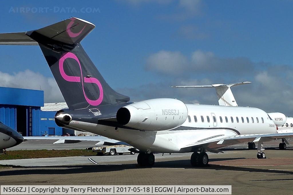 N566ZJ, 2015 Bombardier BD-700-1A10 Global 6000 C/N 9697, At Luton Airport