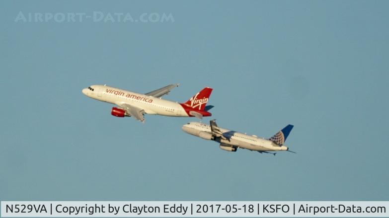 N529VA, 2008 Airbus A319-112 C/N 3684, SFO 2017
