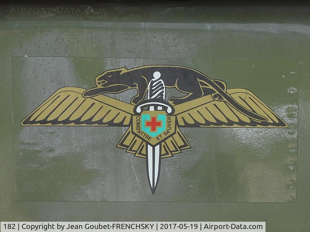 182, Sud SE-3130 Alouette II C/N 1112/C24-M182, ex Gendarmerie (F-MJSA, F-MJAH), ex Trans Hélico Caraïbes aux Antilles (F-GIJK), now Conservatoire de l'air et de l'espace d'Aquitaine.