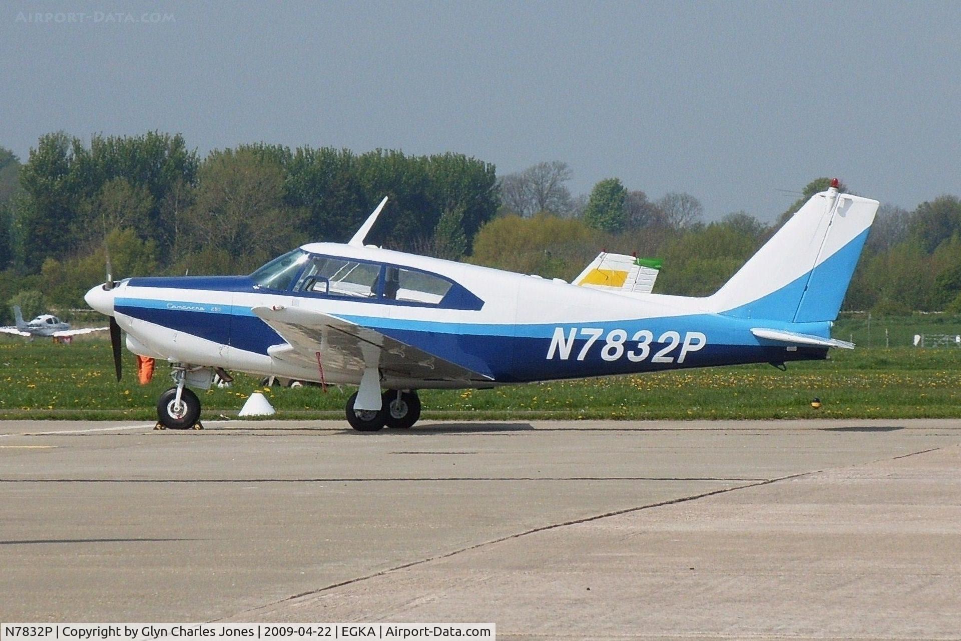 N7832P, 1962 Piper PA-24-250 Comanche C/N 24-3052, Owned by Three Two Papa Inc Trustee.