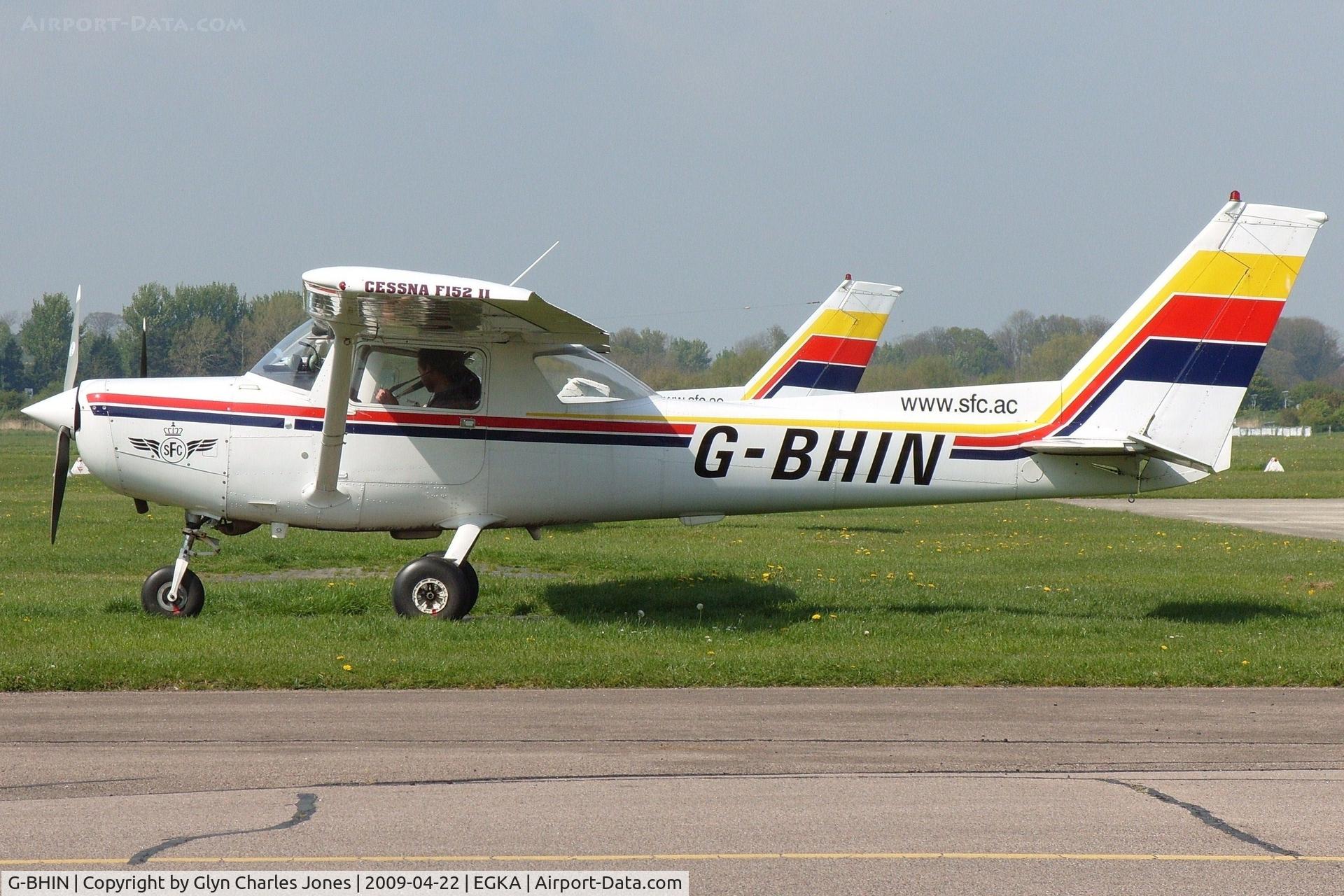 G-BHIN, 1980 Reims F152 C/N 1715, Getting ready for another training flight. Operated by Sussex Flying Club.