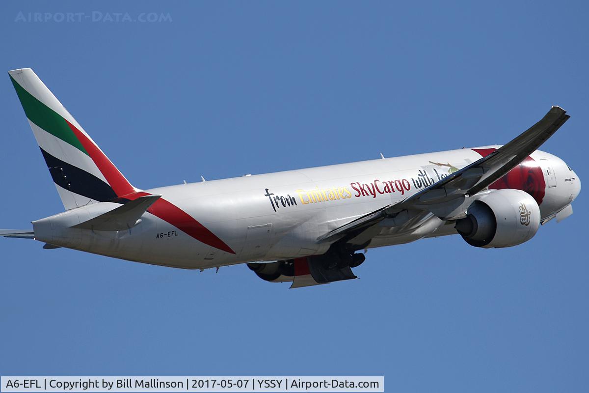 A6-EFL, 2013 Boeing 777-F1H C/N 42230, WAY FROM 34L