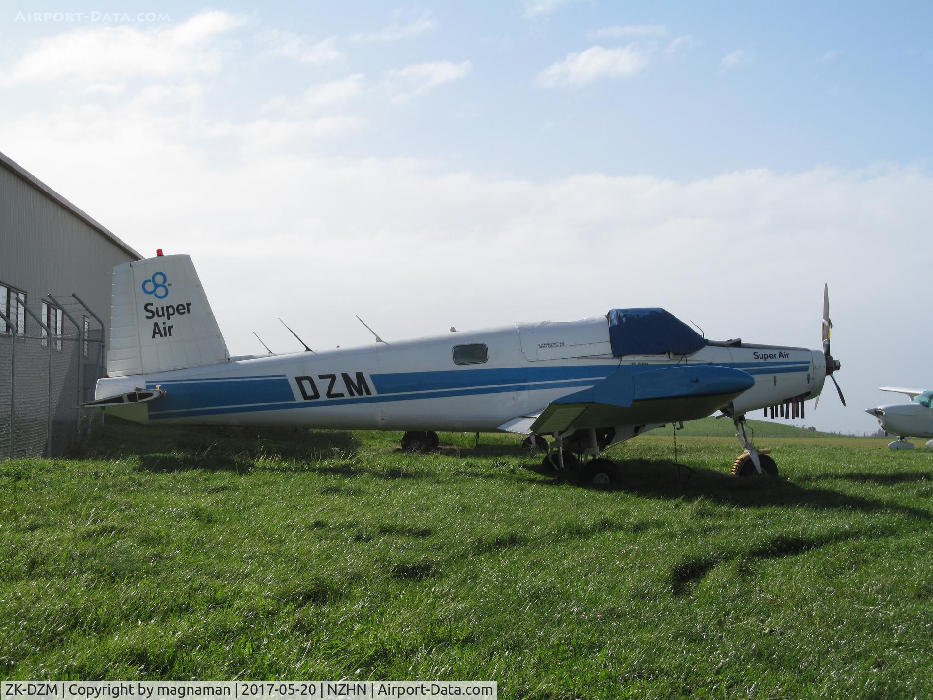 ZK-DZM, NZ Aerospace FU24-950 C/N 214, out to grass on the grass