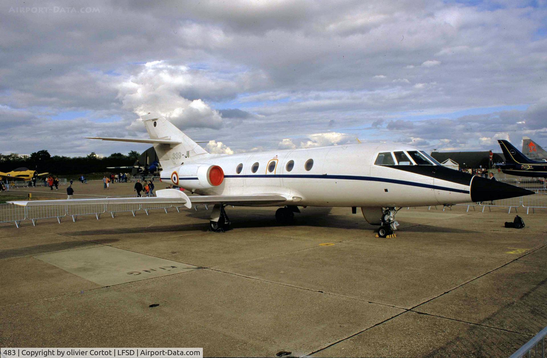 483, 1983 Dassault Mystère/Falcon 20F C/N 483, During active service, as navigators trainer. Dijon Airshow 2000