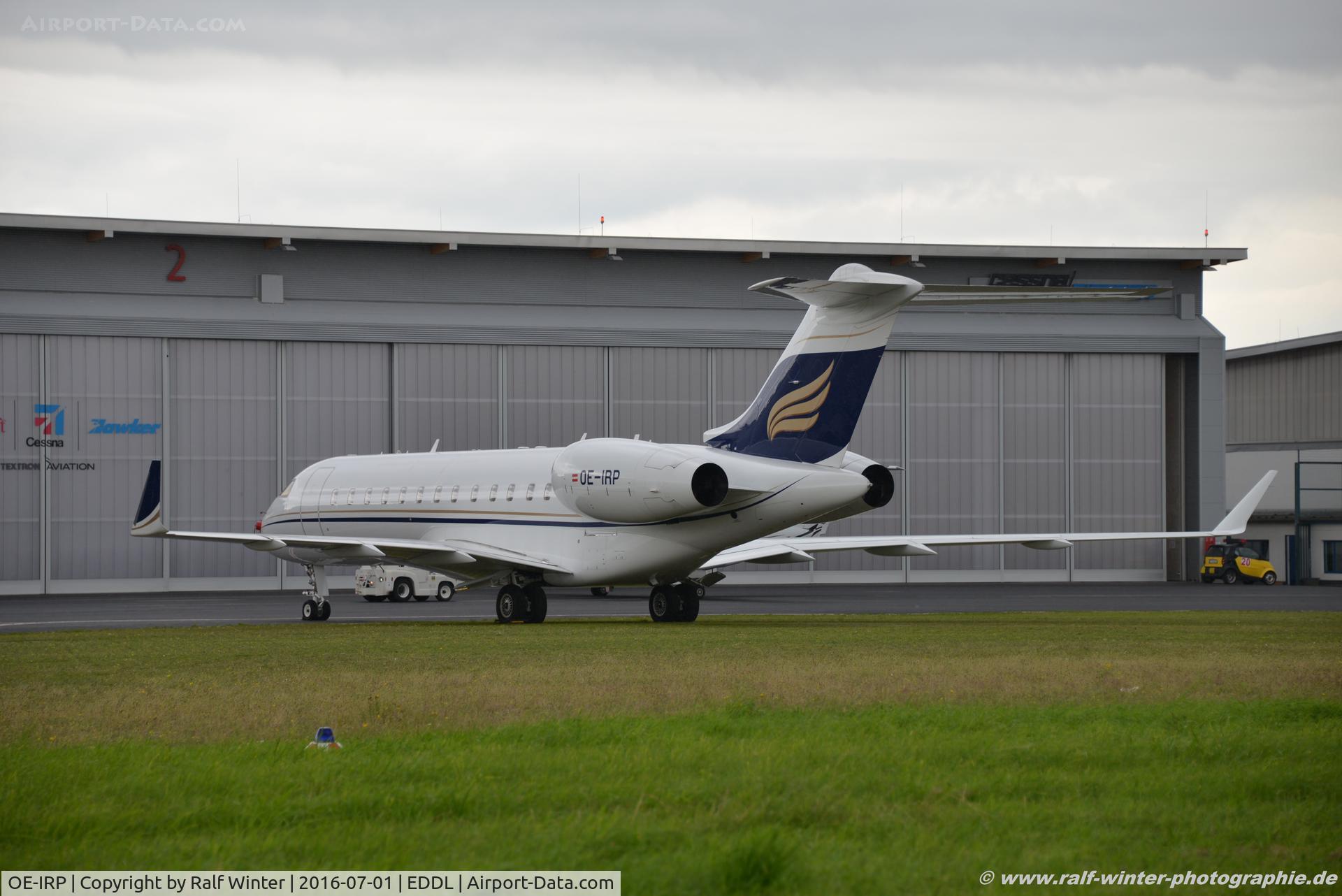 OE-IRP, 2001 Bombardier BD-700-1A10 Global Express XRS C/N 9106, Bombardier BD-700-1A10 Global Express - LDM Lauda Motion - 9106 - OE-IRP - 01.07.2016 - DUS