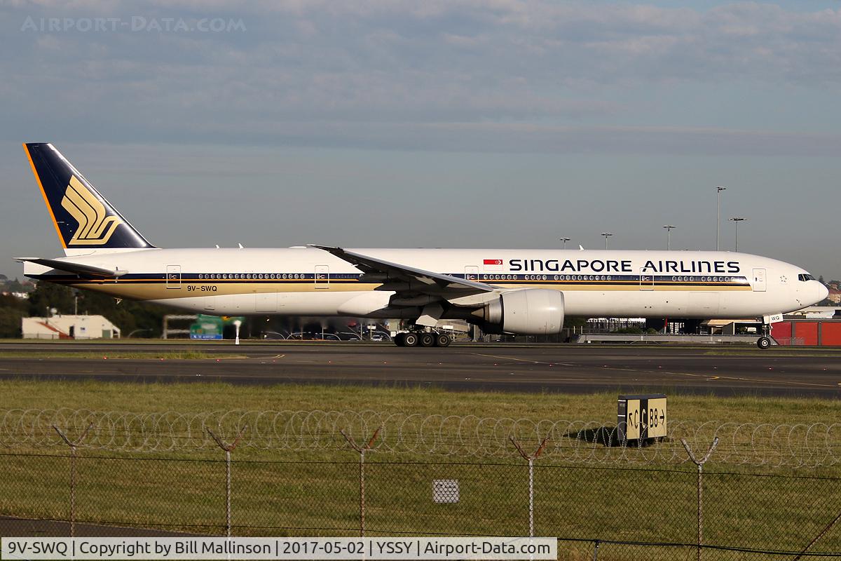 9V-SWQ, 2008 Boeing 777-312/ER C/N 34582, HOME TO SIN