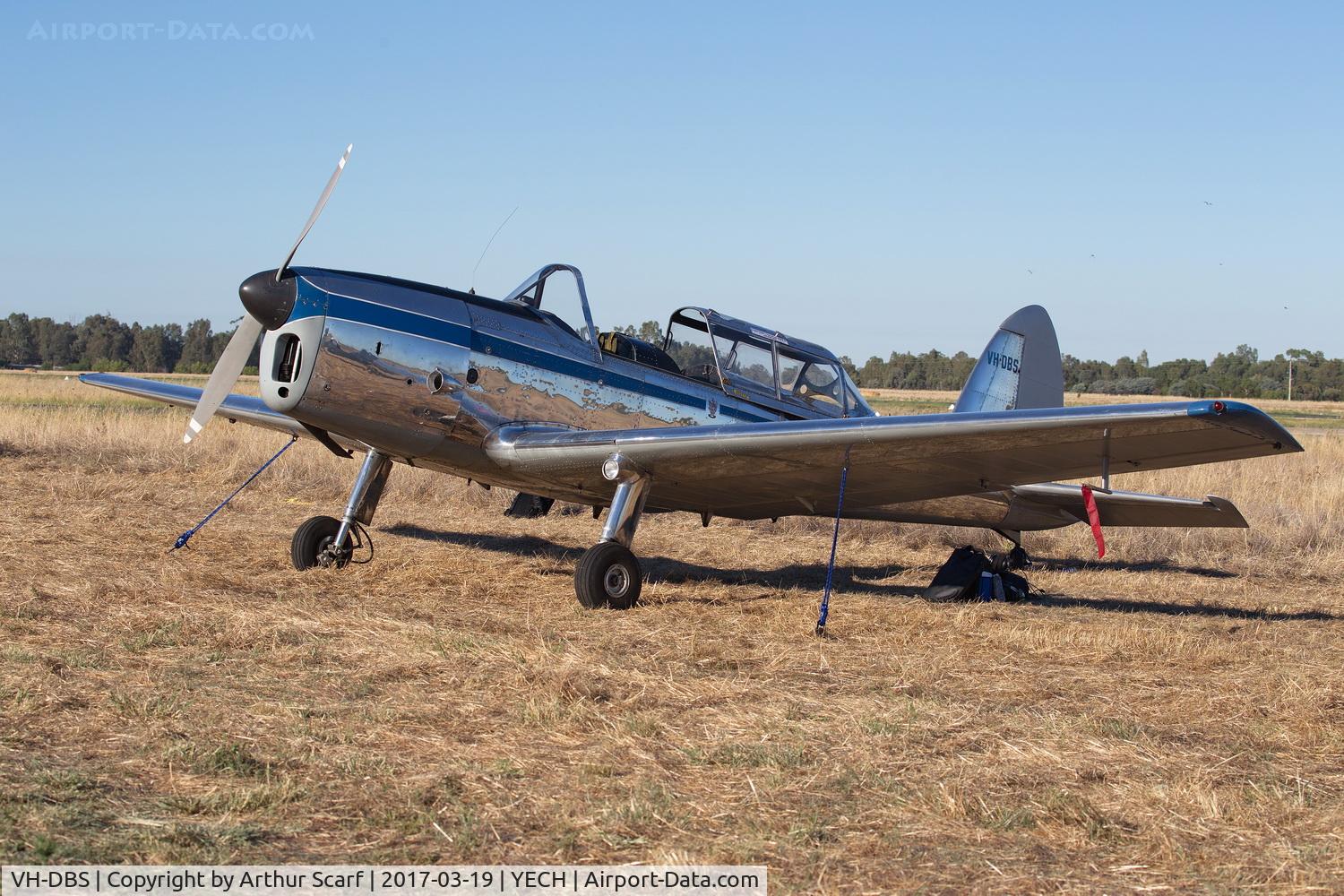 VH-DBS, 1951 De Havilland DHC-1 Chipmunk   21 C/N C1/0414, AAAA fly in Echuca March 2017