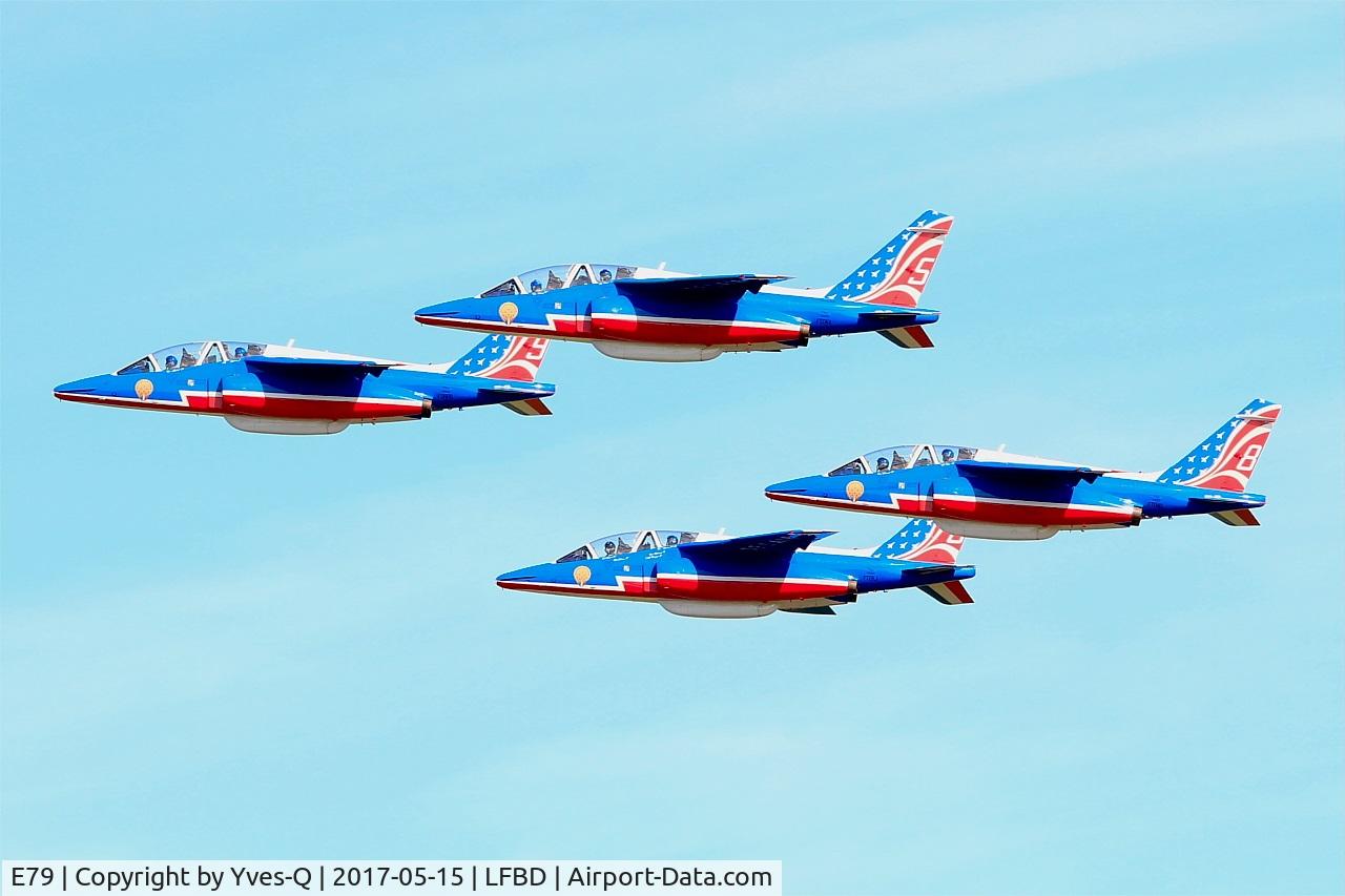 E79, Dassault-Dornier Alpha Jet E C/N E79, Dassault-Dornier Alpha Jet E (F-TENA), Athos 05 of Patrouille de France 2017, Take off rwy 23, Bordeaux-Mérignac Air Base 106 (LFBD-BOD) open day 2017