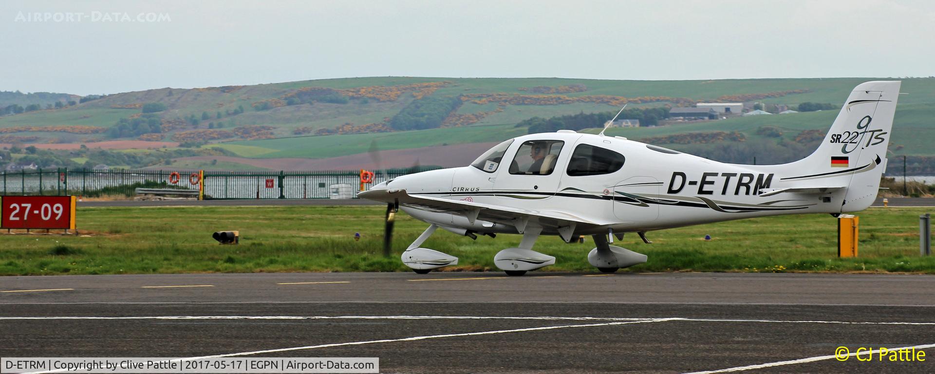 D-ETRM, Cirrus SR22 GTS C/N 2058, Visiting Dundee Riverside Airport EGPN