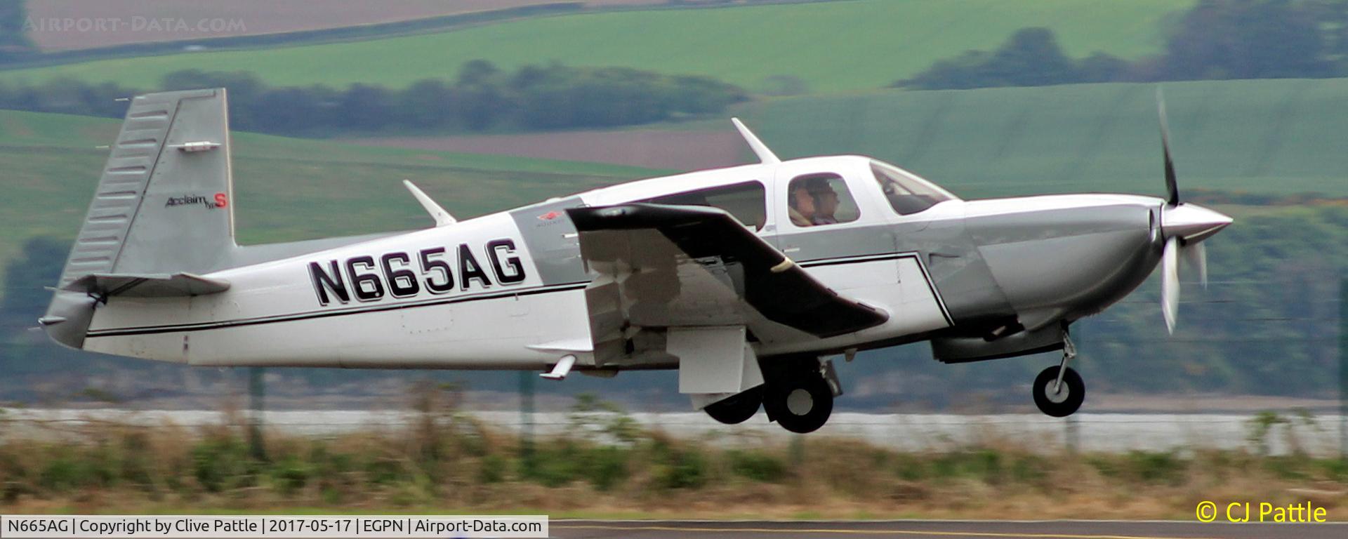 N665AG, Mooney M20TN Acclaim Acclaim C/N 31-0104, Landing at Dundee EGPN