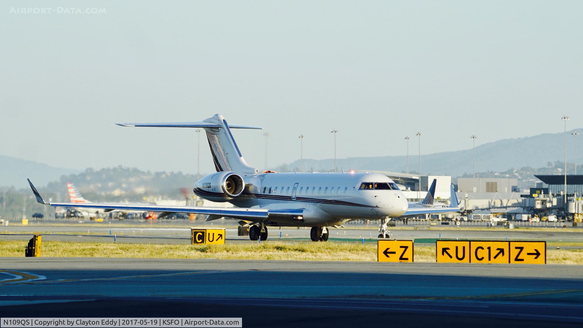 N109QS, 2013 Bombardier BD-700-1A11 Global 5000 C/N 9589, SFO 2017.