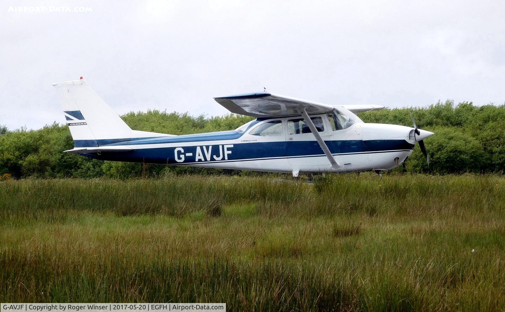 G-AVJF, 1967 Reims F172H Skyhawk C/N 0393, Visiting Reims/Cessna Skyhawk operated by FlyWales