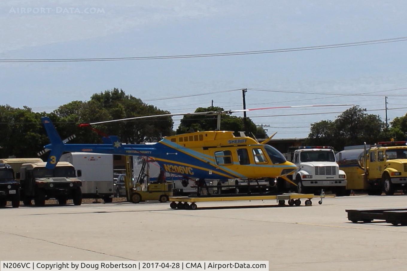 N206VC, 1980 Bell 206L-1 LongRanger II C/N 45567, 1980 Bell 206L-1, LongRanger 1, one ALLISON 250-C20J Turboshaft, Ventura County Sheriff's #3