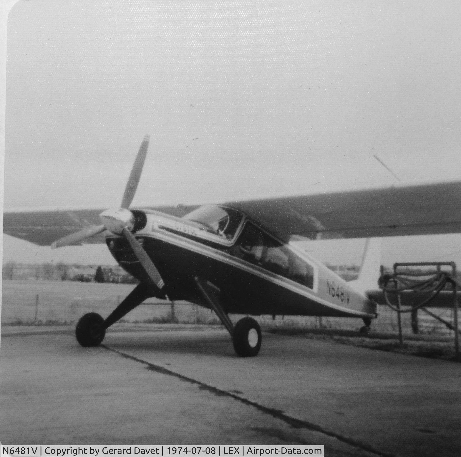 N6481V, 1971 Helio H-295-1400 Super Courier C/N 1435, Flew it brand new for a heavy earth moving company from 71 to 1984. Did demos for Helio AC company as well. Awesome plane that could take off across runway.