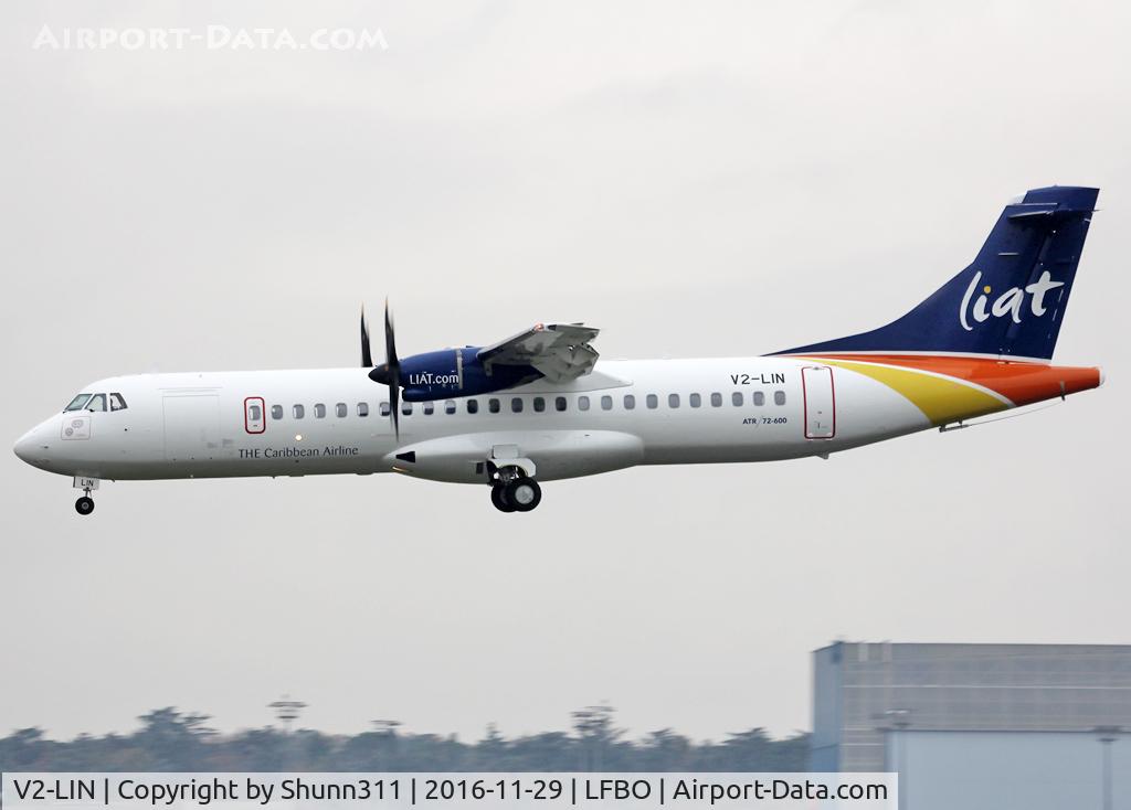 V2-LIN, 2016 ATR 72-600 (72-212A) C/N 1366, Landing rwy 14L...