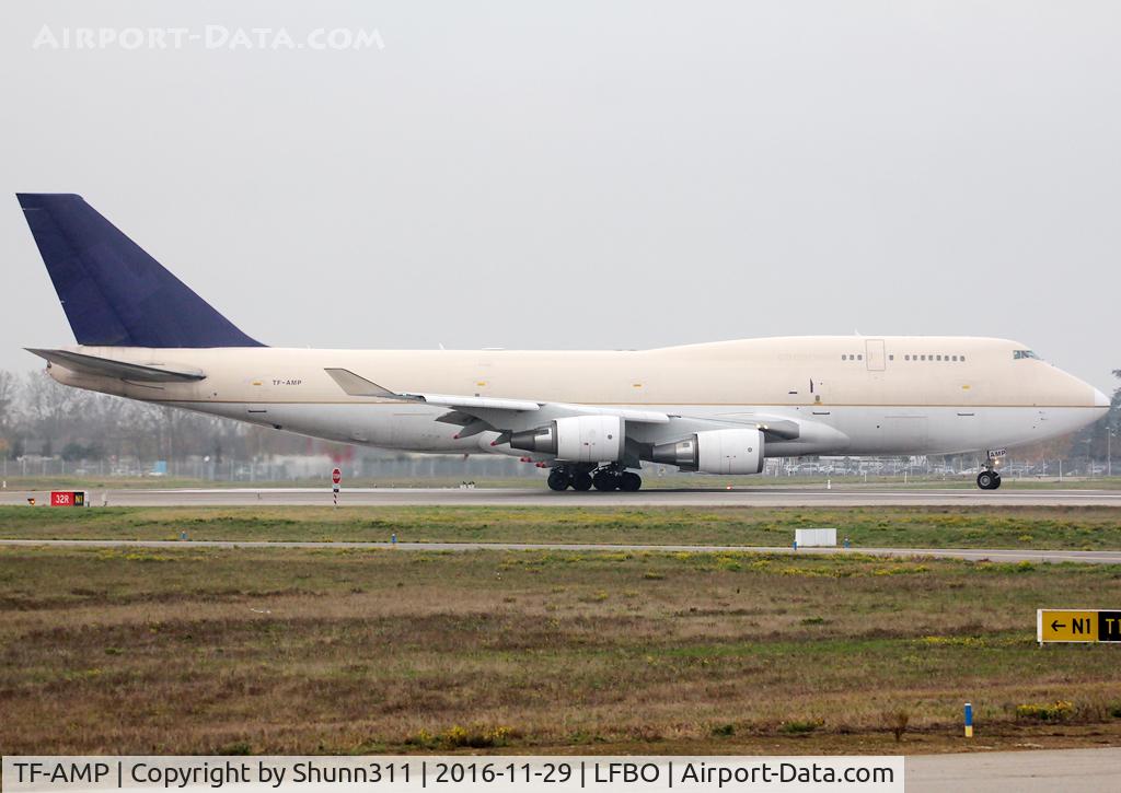 TF-AMP, 1990 Boeing 747-481/BCF C/N 24801, Ready for take off from rwy 32R