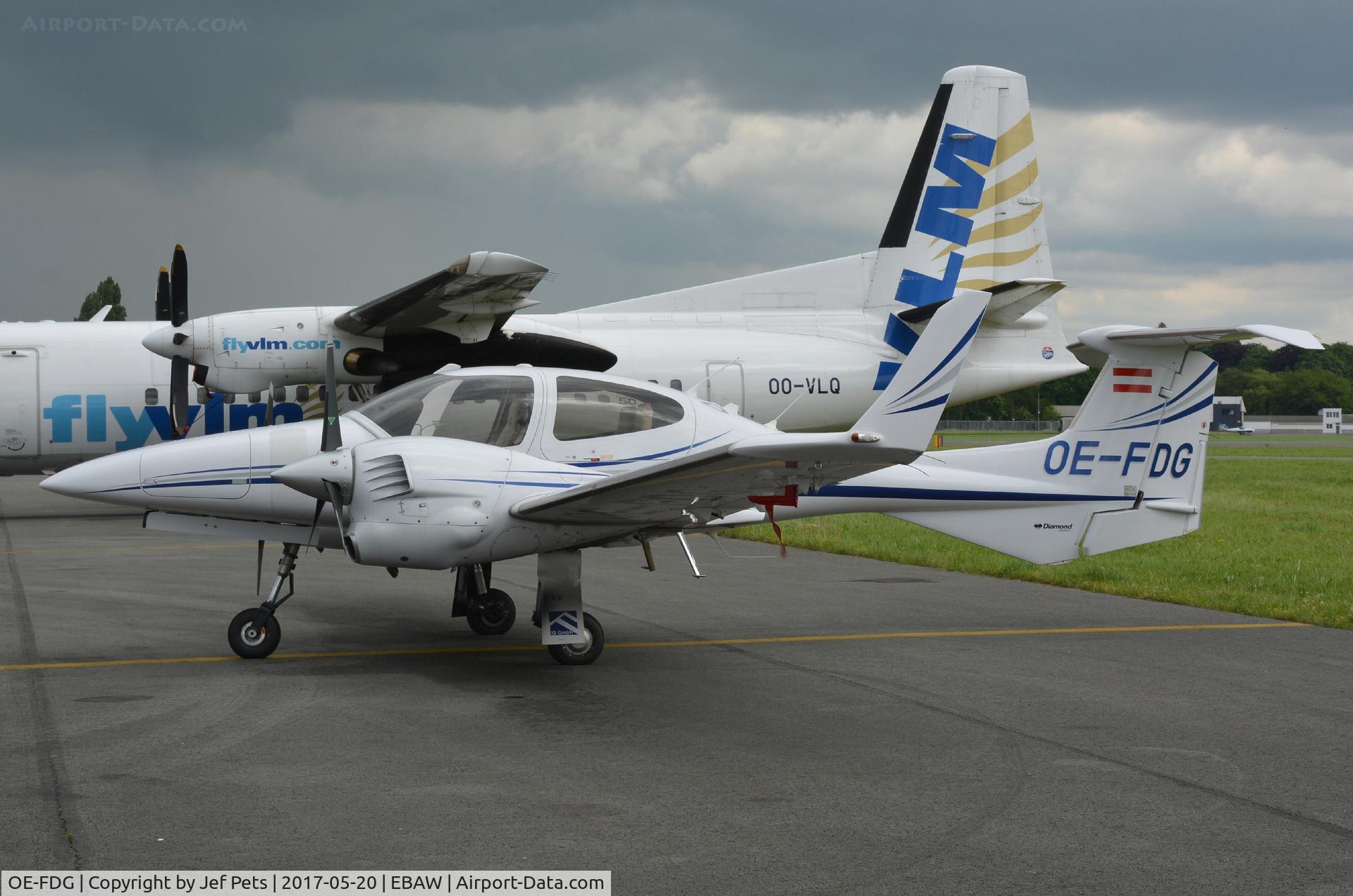 OE-FDG, Diamond DA-42 Twin Star C/N 42.054, At Antwerp Airport.