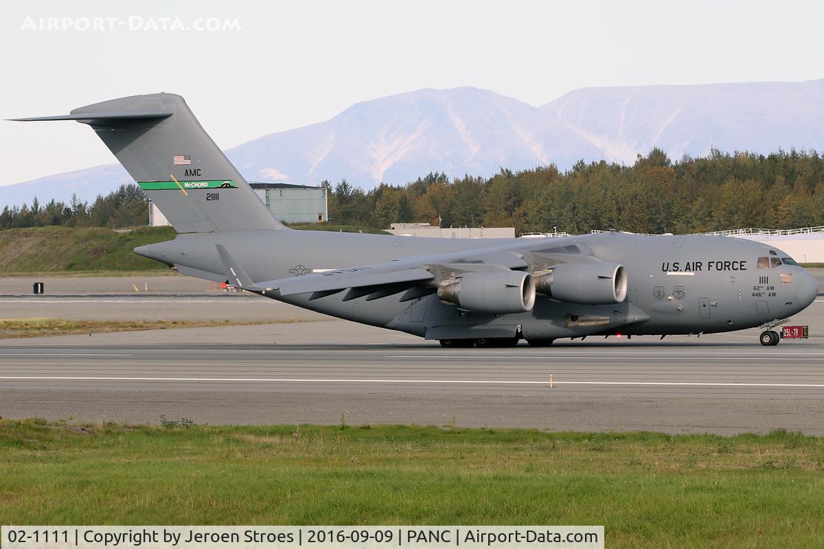 02-1111, 1999 Boeing C-17A Globemaster III C/N P-111, alaska
