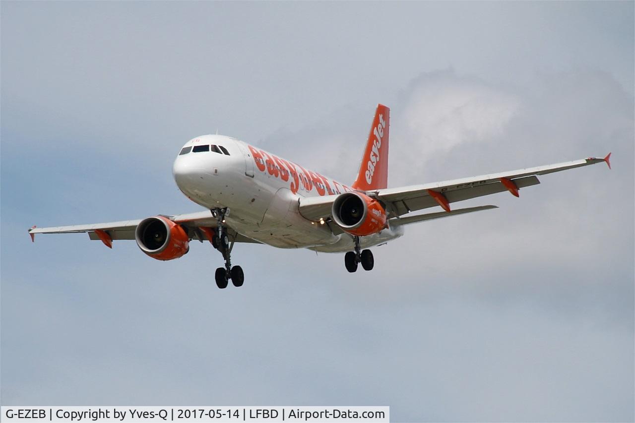 G-EZEB, 2004 Airbus A319-111 C/N 2120, Airbus A319-111, On final rwy 23, Bordeaux-Mérignac airport (LFBD-BOD)