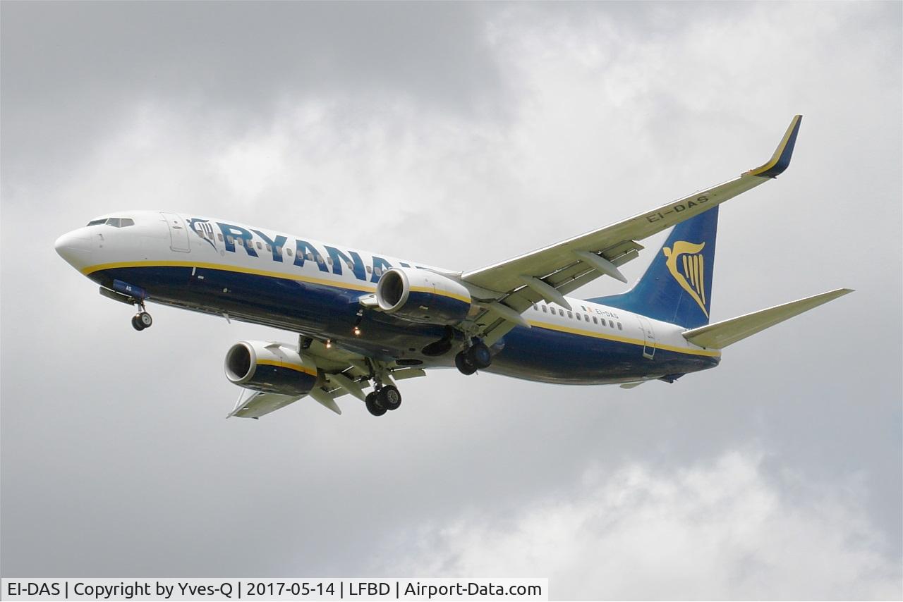 EI-DAS, 2003 Boeing 737-8AS C/N 33553, Boeing 737-8A, On final rwy 23, Bordeaux-Mérignac airport (LFBD-BOD)