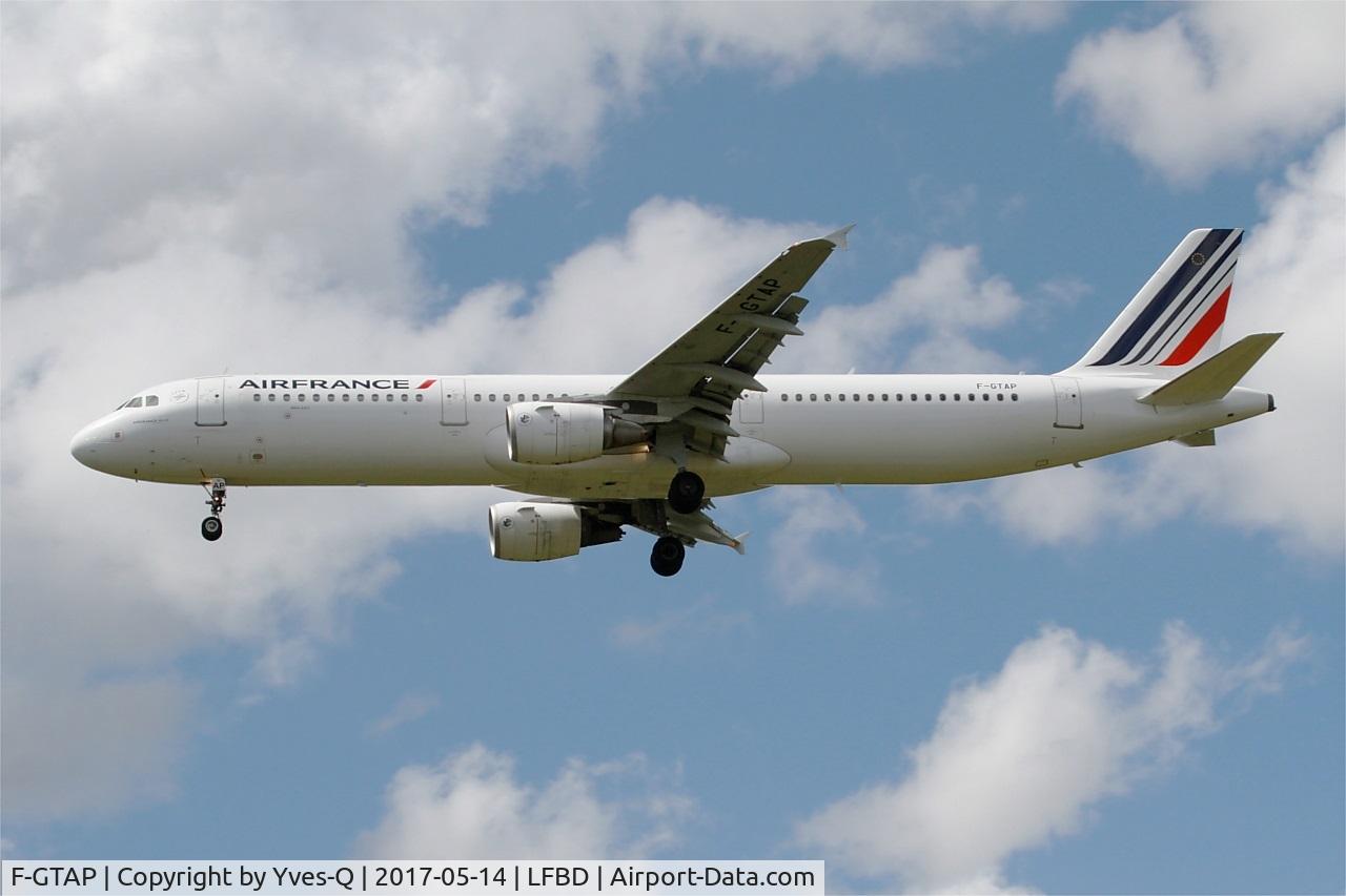 F-GTAP, 2008 Airbus A321-211 C/N 3372, Airbus A321-211, On final rwy 23, Bordeaux-Mérignac airport (LFBD-BOD)