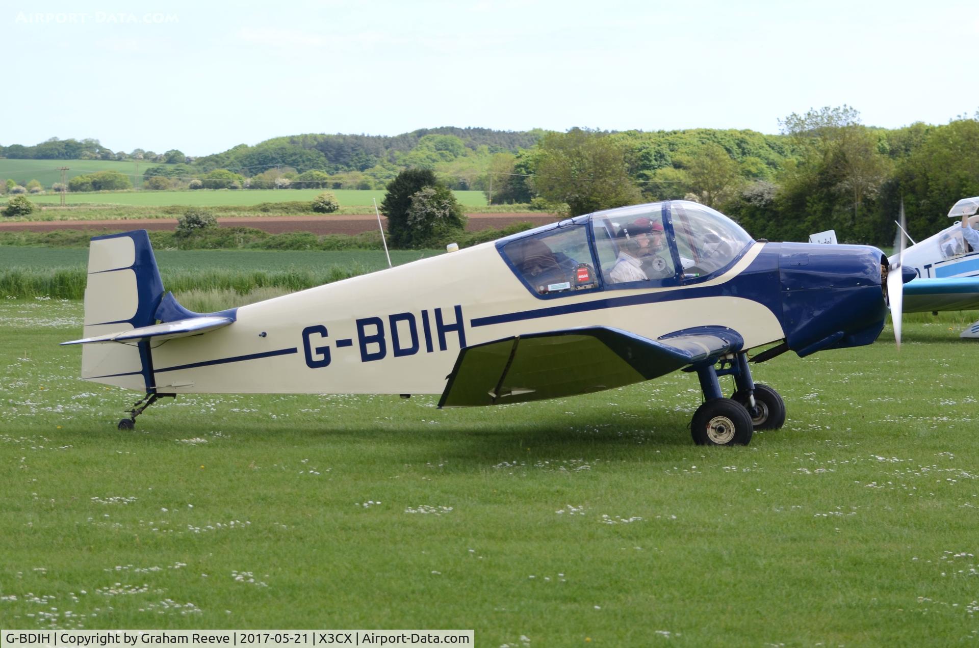 G-BDIH, 1958 SAN Jodel D-117 Grand Tourisme C/N 812, Just landed at Northrepps.
