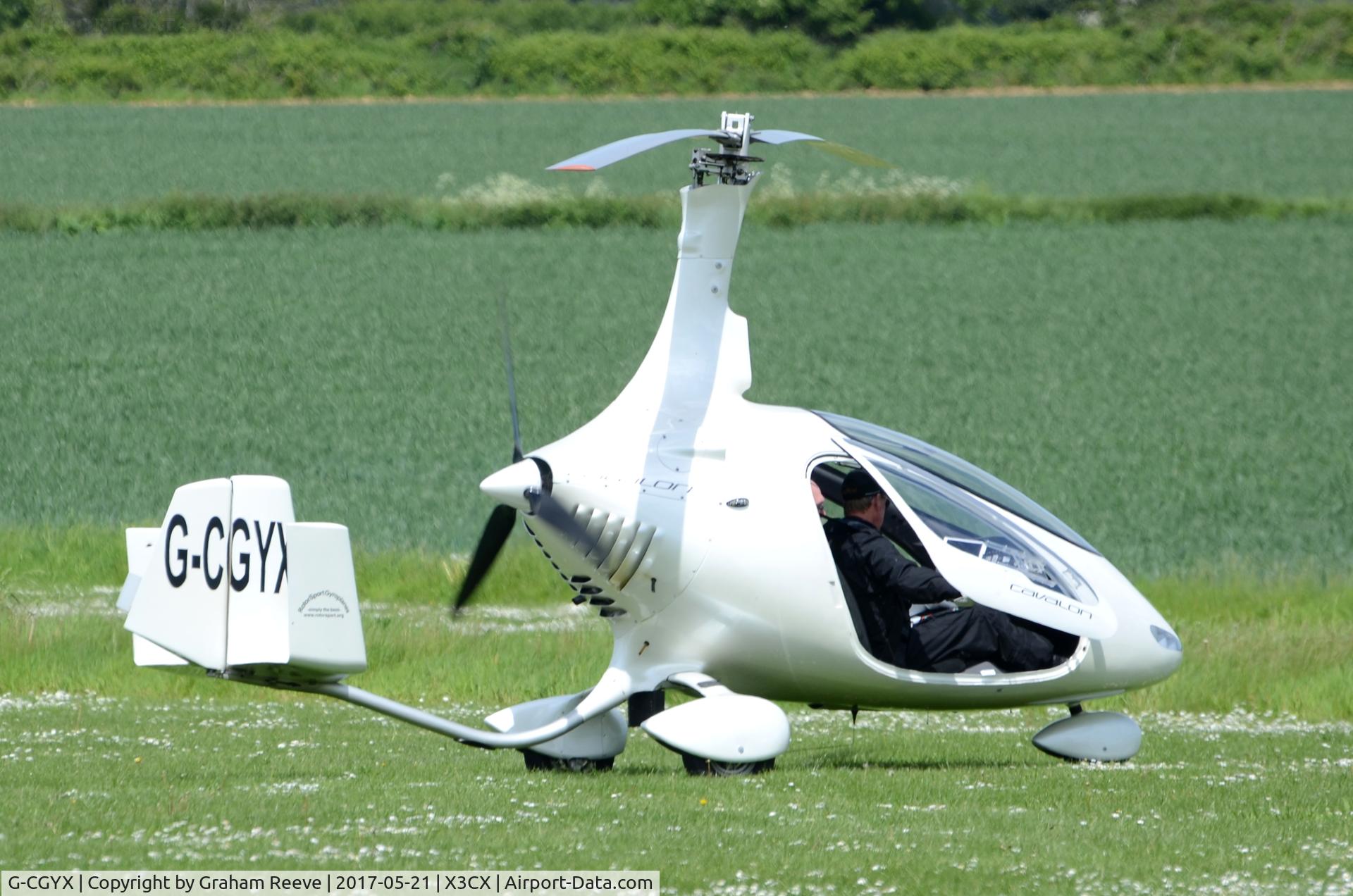 G-CGYX, 2011 Rotorsport UK Cavalon C/N RSUK/CVLN/001, Parked at Northrepps.