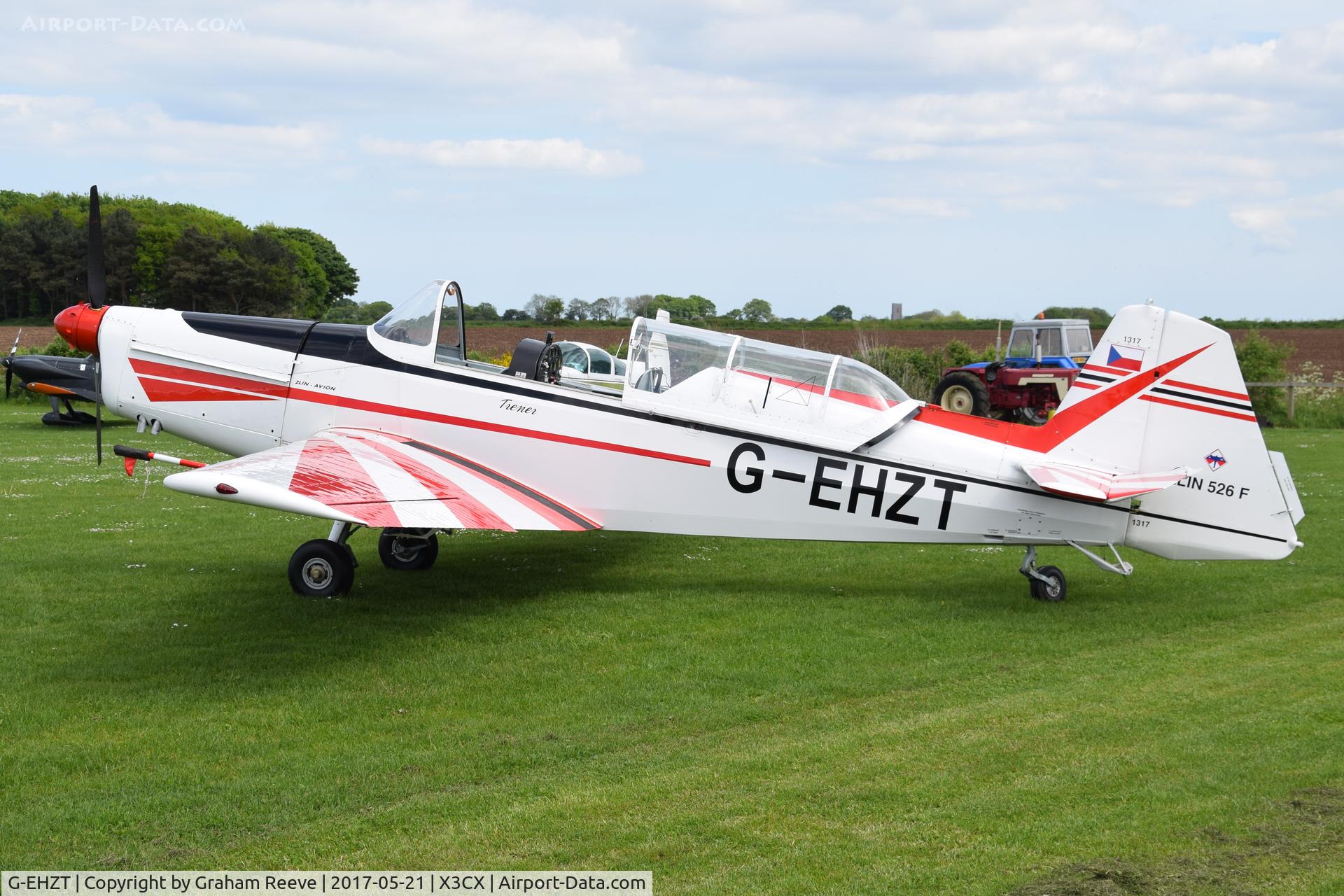 G-EHZT, 1974 Zlin Z-526F Trener Master C/N 1317, Parked at Northrepps.