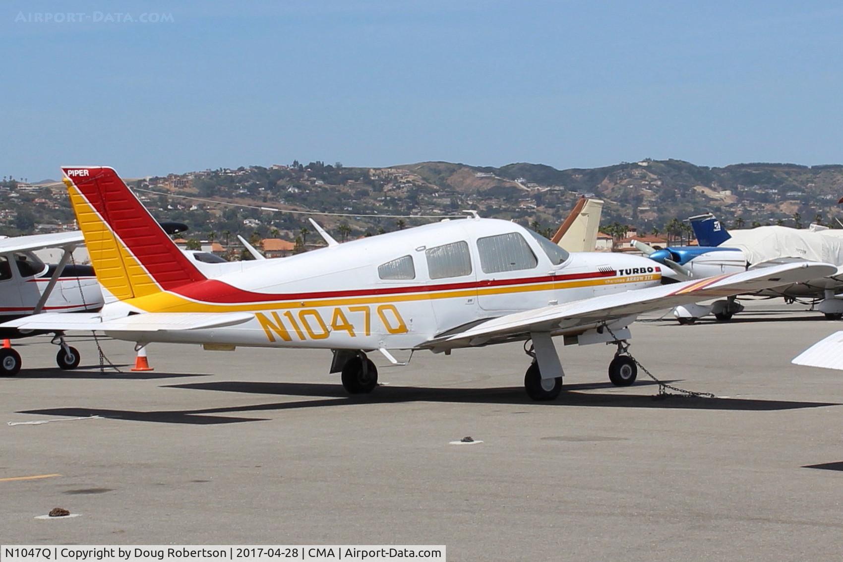 N1047Q, 1977 Piper PA-28R-201T Cherokee Arrow III C/N 28R-7703049, 1977 Piper PA-28R-201T TURBO ARROW III, Continental TSIO-360-F 200 Hp. Retractable gear. (Cherokee is NOT part of the factory name of this aircraft, but TURBO is). 