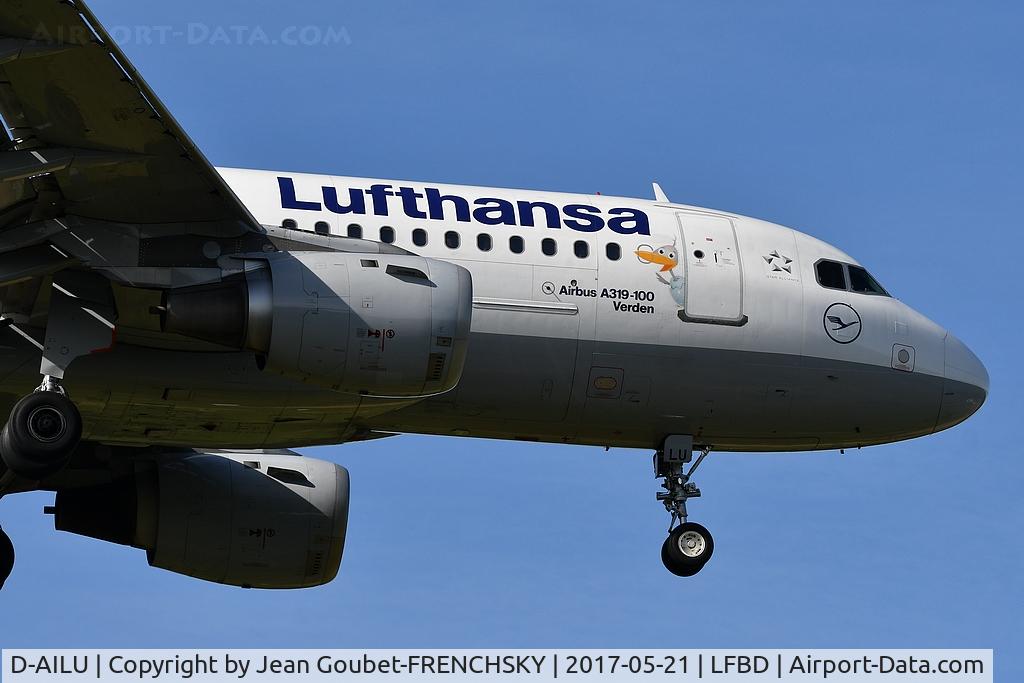 D-AILU, 1997 Airbus A319-114 C/N 744, Lufthansa (Lu Sticker) LH1084 from Frankfurt landing runway 11