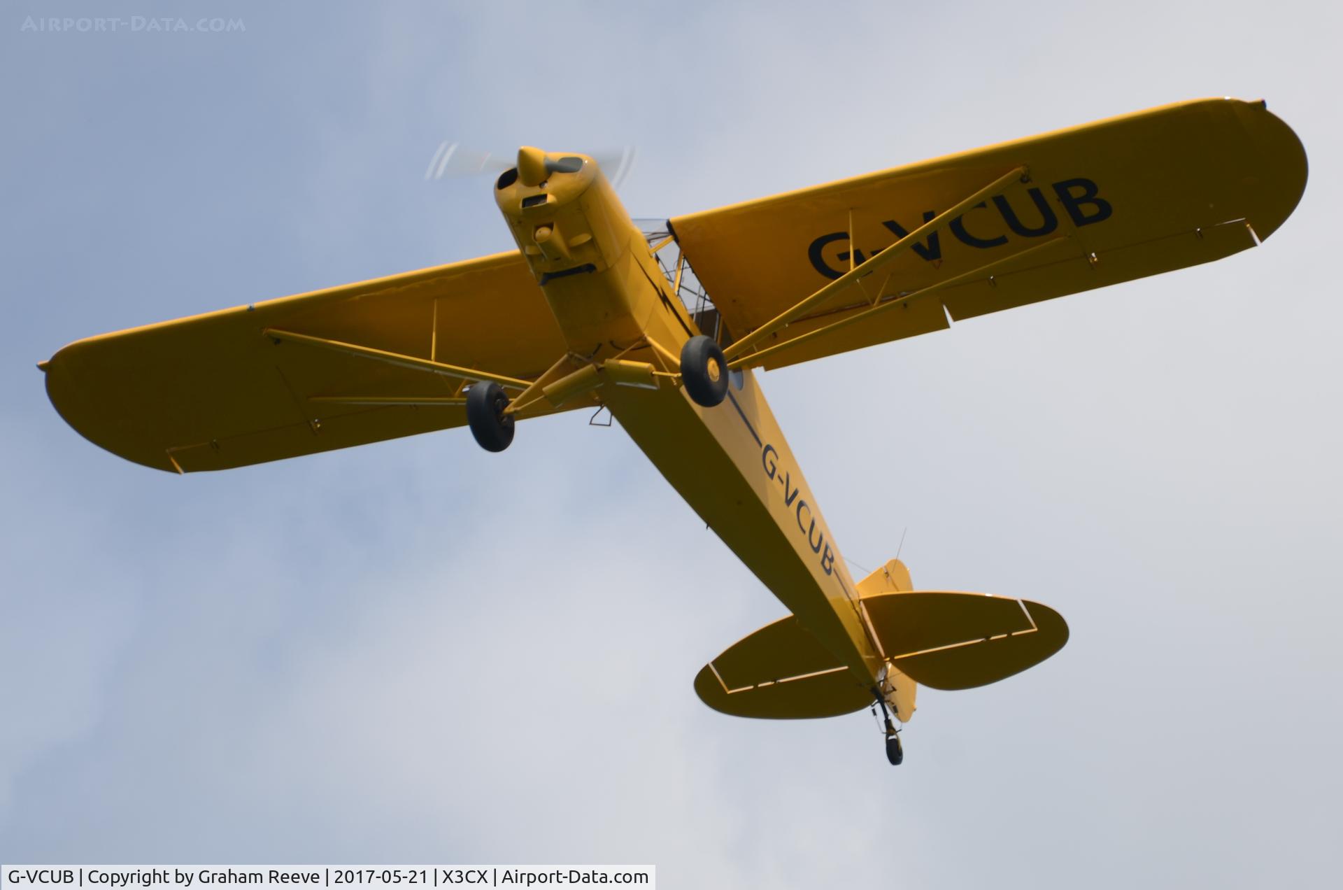 G-VCUB, 1976 Piper PA-18-150 Super Cub Super Cub C/N 18-7609021, Departing from Northrepps.