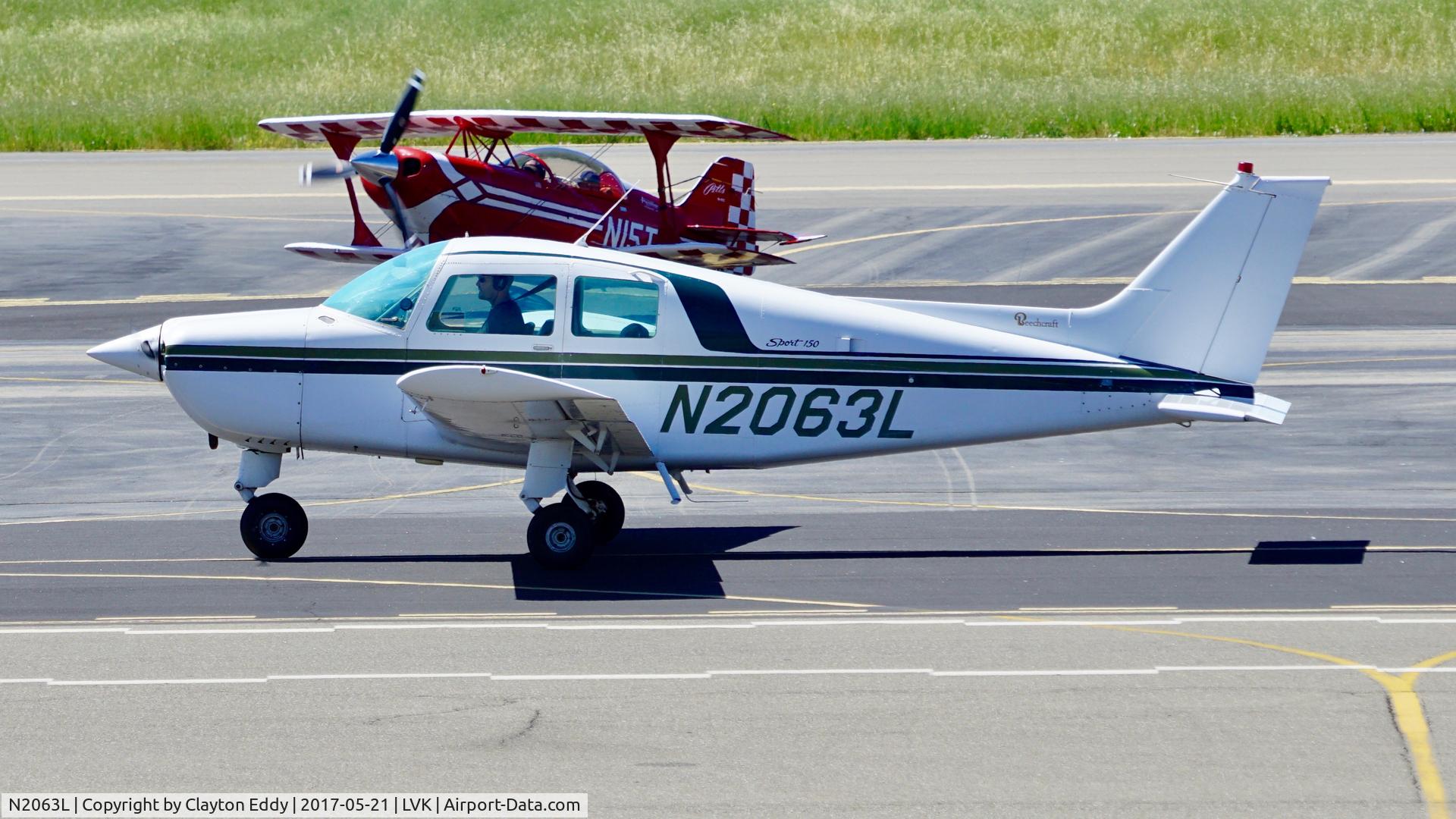 N2063L, 1976 Beech B19 Sport 150 C/N MB-809, Livermore Airport California 2017.