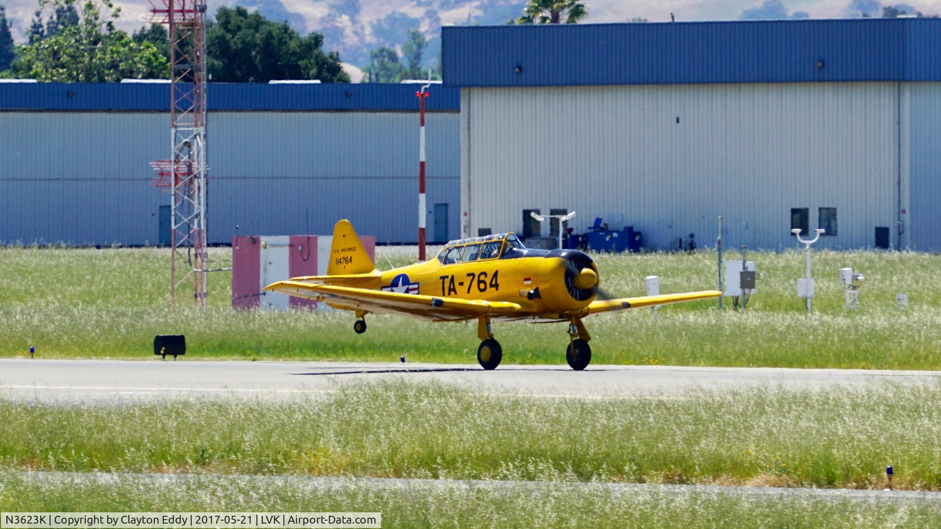 N3623K, North American T-6G Texan C/N 168-472, Livermore Airport California 2017.